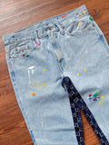 NAVY/LIGHT GG FLARE DENIM