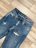 DISTRESSED PAINTER DENIM