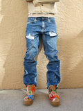 DISTRESSED PAINTER DENIM